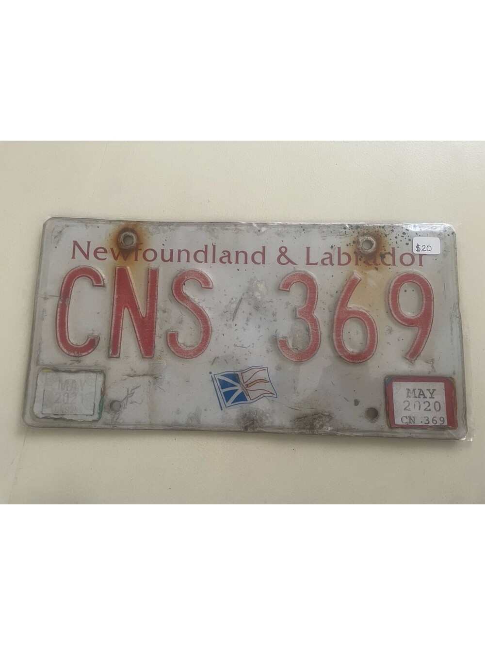 Newfoundland License Plate (Expired) Labrador Canada Picture CNS 369 2020 2021